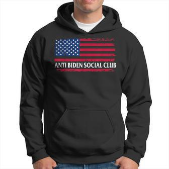 Anti Biden Social Club American Flag Retro Vintage Hoodie - Monsterry