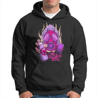 Anti Valentines Day Love Is In The Air Graffiti Single Hoodie - Monsterry UK