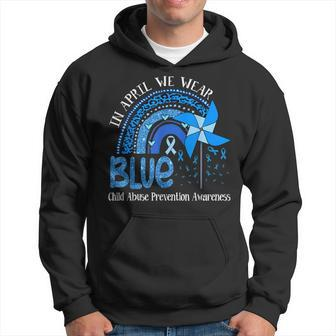 In April We Wear Blue For Child Abuse Prevention Awareness Hoodie | Mazezy