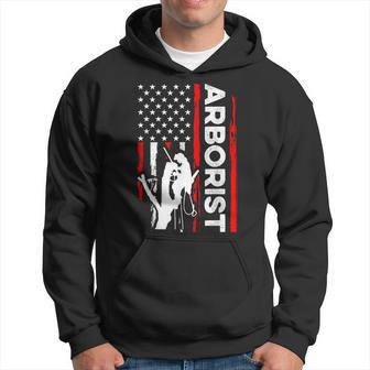 Arborist Dad Father's Day Patriotic Usa American Flag Hoodie - Thegiftio UK