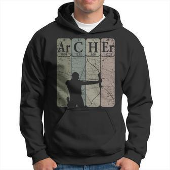 Archer Periodic Table Elements Bow Hunting Archery Vintage Hoodie | Mazezy