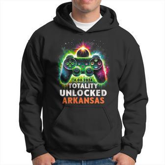 Arkansas Total Solar Eclipse 2024 Video Game Gamer Hoodie - Thegiftio UK