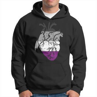 Asexual Anatomical Heart Ace Pride Flag Asexuality Lgbt Hoodie - Monsterry DE