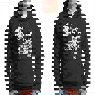 Astronaut Astroblaster Retro Vintage Cassette Astronaut Hoodie - Monsterry