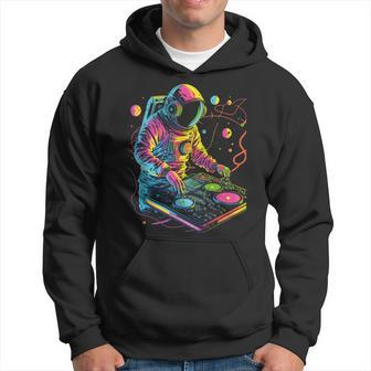 Astronaut Dj Djing In Space Edm Cool Graphic Hoodie | Mazezy