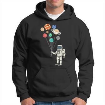 Astronaut Planets Balloons Solar Space Birthday Party Hoodie - Monsterry DE