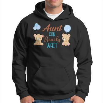 Aunt Can Bearly Wait Bear Gender Neutral Boy Baby Shower Hoodie - Monsterry