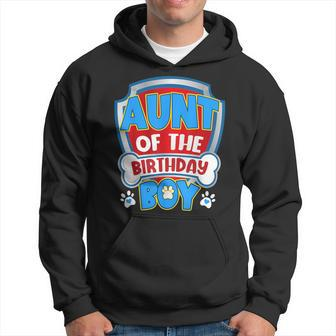 Aunt Of The Birthday Boy Dog Paw Family Matching Hoodie - Seseable