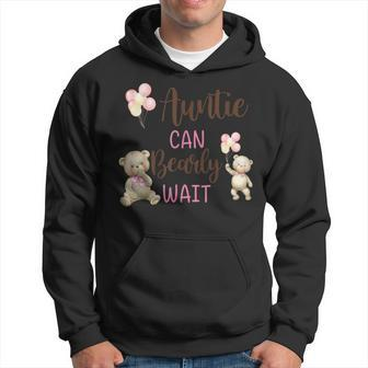 Auntie We Can Bearly Wait Gender Neutral Baby Shower Hoodie - Monsterry DE