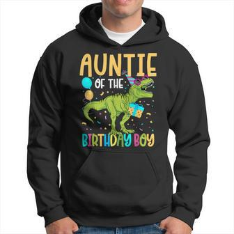 Auntie Of The Birthday Boy Family Matching Dinosaur Squad Hoodie - Thegiftio UK