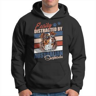 Aussie Easily Distracted By Australian Shepherds Vintage Hoodie - Monsterry CA