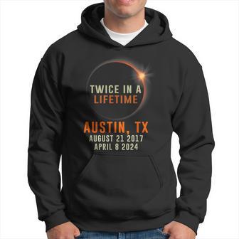 Austin Texas Total Solar Eclipse 2024 Twice In A Lifetime Hoodie - Thegiftio UK