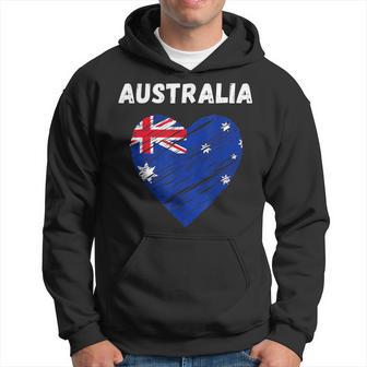 Australia Flag Holiday Australia Heart Australian Flag Hoodie - Thegiftio UK