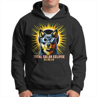 Australian Cattle Dog Watching Total Solar Eclipse Hoodie - Seseable