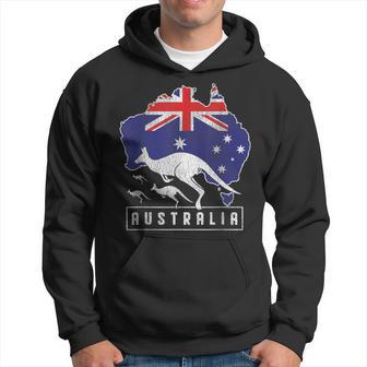 Australian Flag Kangaroo Hoodie - Thegiftio UK