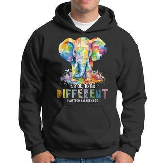 Autism Awareness Acceptance Elephant It's Ok To Be Different Hoodie - Monsterry AU