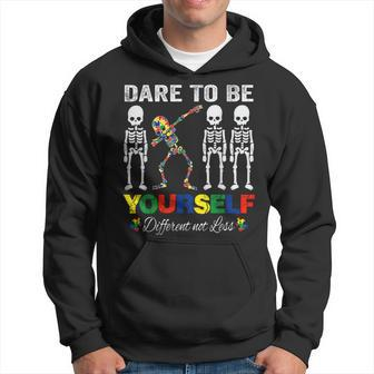 Autism Awareness Dare To Be Yourself Different Not Less Hoodie - Monsterry