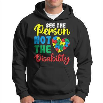 Autism Awareness Month See The Person Not The Disability Hoodie - Monsterry DE