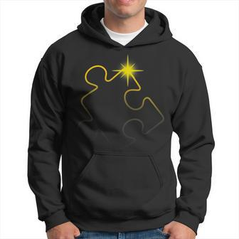 Autism Awareness Puzzle Piece Total Solar Eclipse 2024 Hoodie - Seseable