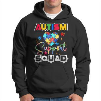 Autism Awareness Autism Squad Support Team Colorful Puzzle Hoodie | Mazezy