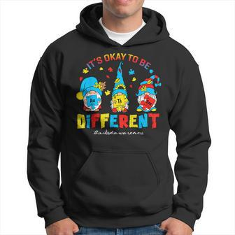 Autism Awareness Three Gnomes Autism It's Ok To Be Different Hoodie - Monsterry DE