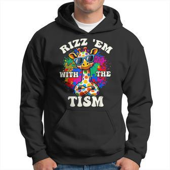 Autism Rizz Em With The Tism Meme Autistic Giraffe Hoodie - Seseable