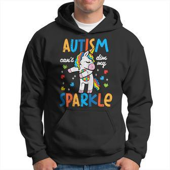 Autism Unicorn Floss Cant Dim My Sparkle Awareness Girls Kid Hoodie | Mazezy