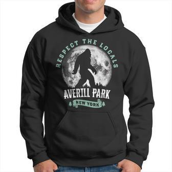 Averill Park New York Respect The Locals Bigfoot Night Hoodie - Monsterry DE