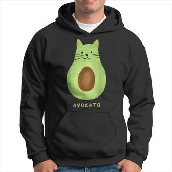 Avocato Cute Cat Avocado Vegan And Cat Owner Kitten Hoodie | Mazezy AU