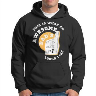 This Is An Awesome Dad Looks Like Father`S Day Cute Hoodie - Thegiftio UK