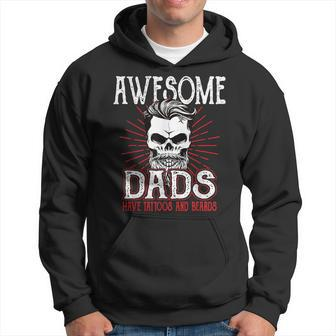 Awesome Dad's Have Tattoos Father Son Daughter Dad Daddy Hoodie - Monsterry