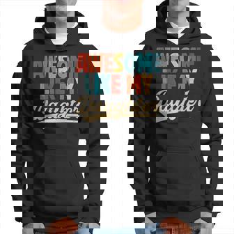 Awesome Like My Daughter Fathers Day From Daughter Retro Dad Hoodie - Thegiftio UK