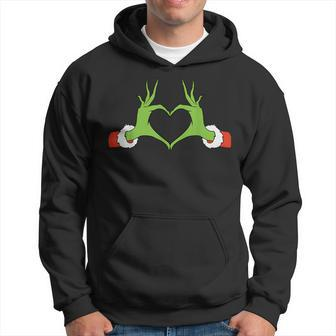 Awesome Elf With Cute Heart Hands Style Christmas Costumes Hoodie - Seseable
