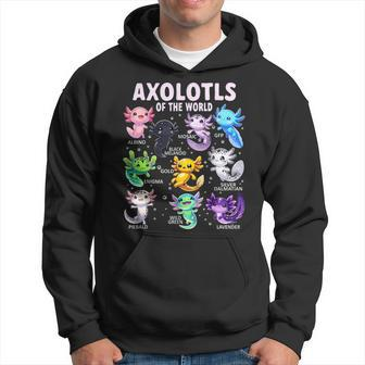 Axolotl Kawaii Axolotls Of The World Axolotl Animals Hoodie | Mazezy