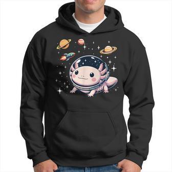 Axolotl Kawaii Cute Axolotls Astronaut Planets Space Hoodie - Monsterry AU