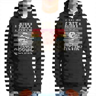 I Axolotl Preguntas Retroinatge Divertido Lindo Axolotl Sudadera - Regaloses