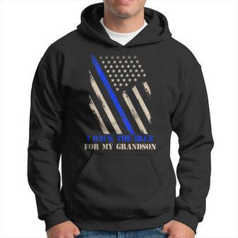 Back The Blue For My Grandson Police Officer's Grandparents Hoodie - Monsterry AU
