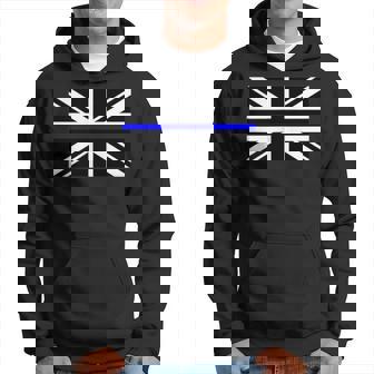 Back The Blue Union Jack Flag To Support Uk Thin Blue Line Hoodie - Thegiftio UK