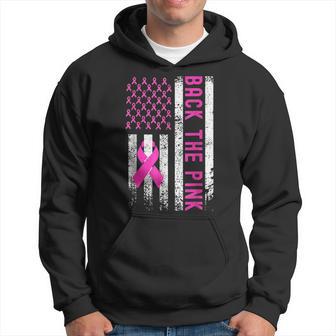 Back The Pink Breast Cancer Awareness Usa Flag Hoodie - Thegiftio UK