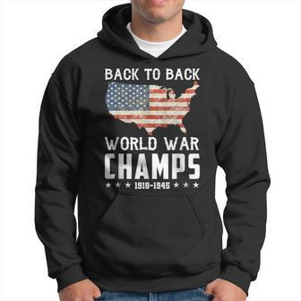 Back To Back Undefeated World War Champs 4Th Of July Hoodie - Seseable