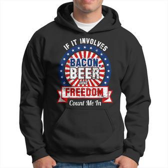 Bacon Beer Freedom America Usa Hoodie - Monsterry UK