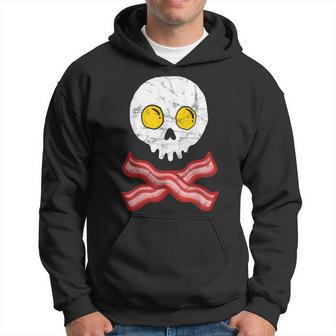 Bacon Crossbones & Sunnyside Up Eggs Skull Breakfast Hoodie - Monsterry