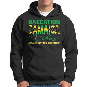 Baecation Jamaica Vibes Matching Couple Vacation Trip Hoodie | Mazezy