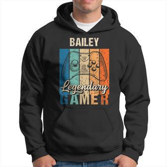 Bailey Name Personalized Retro Legendary Gamer Hoodie | Seseable UK