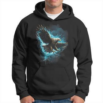 Bald Eagle Bird Nature Usa Lightning Hoodie - Monsterry CA
