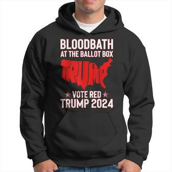 At The Ballot Box 2024 Vote Red Usa Map Maga Hoodie - Seseable