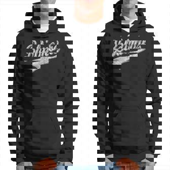 Baltimore Maryland Varsity Script Vintage Sports Jersey Hoodie - Thegiftio