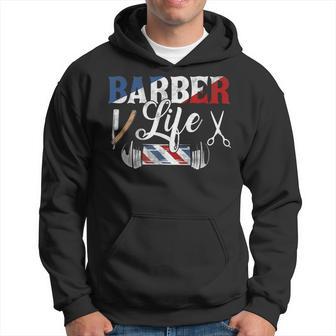 Barber-Life Pole Scissors Blade Vintage Shop Hairstylist Hoodie - Monsterry AU