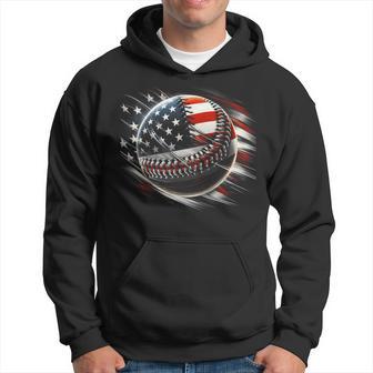 Baseball 4Th Of July Usa American Flag Boys Patriotic Hoodie - Monsterry DE