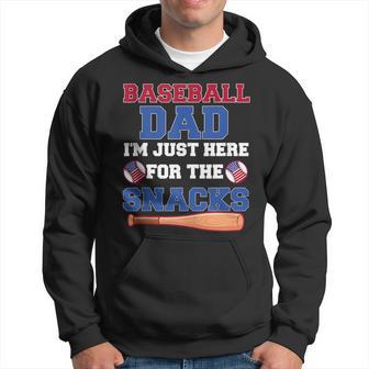 Baseball Dad I'm Just Here For The Snacks Father's Day Hoodie - Thegiftio UK